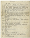 Moe Howard 2pp. Script for the Vaudeville ''Swing It Scene'' With Curly, Circa 1937 -- Plus Moe's Handwritten Page of Same Scene on Verso, Signed -- 8.5'' x 11'', Very Good